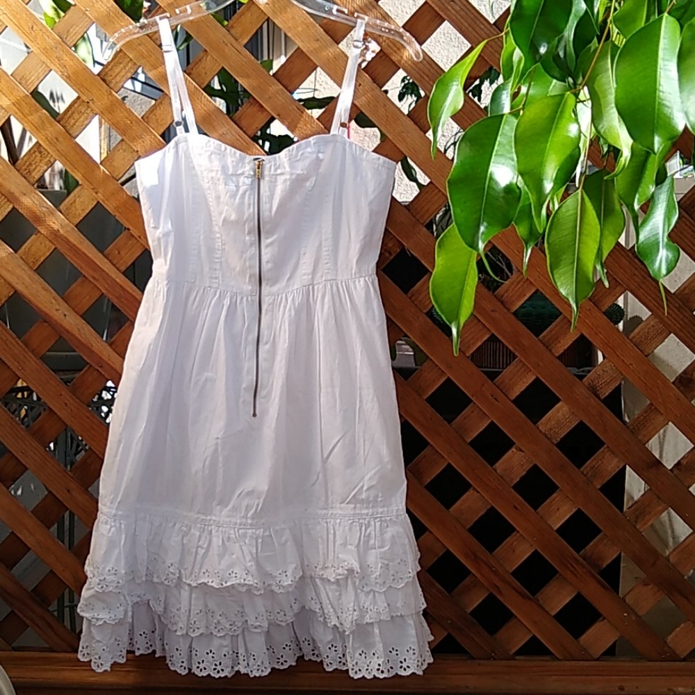 Tracy Feith White Cotton Eyelet Lace Sundress Sz 5